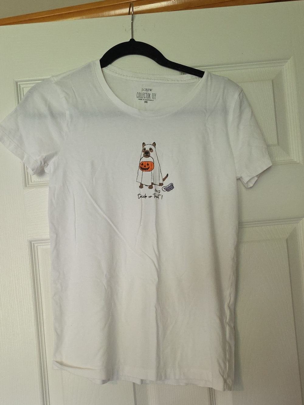 J. Crew White Trick-or-Treat Graphic Tee